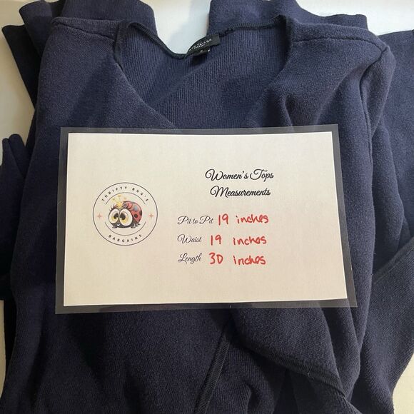 Ann Taylor womens blue long sleeve cardigan size medium pockets cotton viscose - Picture 5 of 5